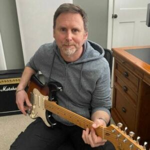 David Jobson's online guitar lesson set-up.