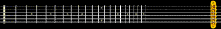 Guitar scale length with the bridge in its normal position