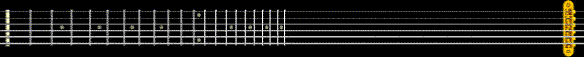 Guitar bridge positioned much further from the fretboard