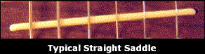 Typical straight acoustic guitar saddle