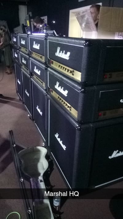 Marshall amplifiers at Marshall HQ